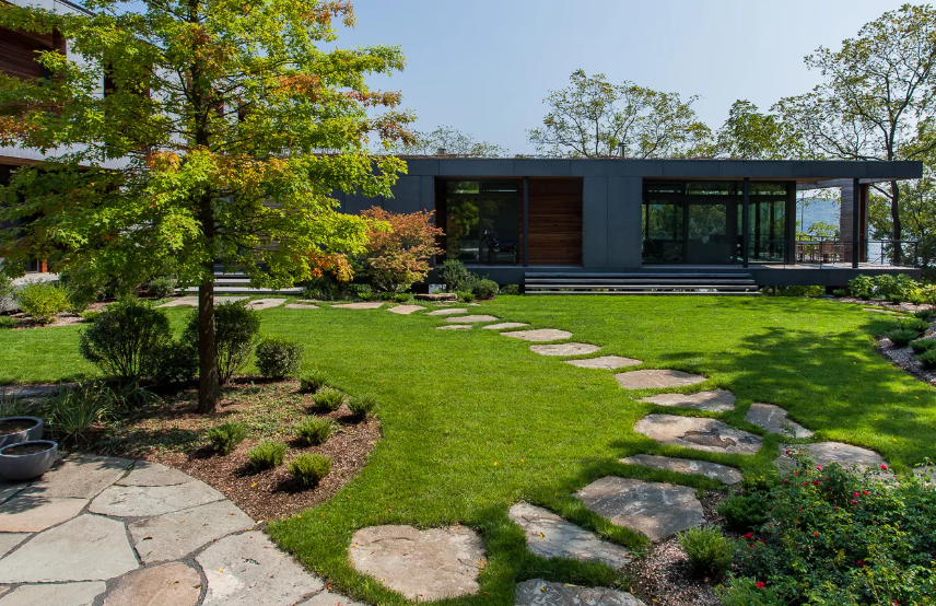 Landscape architect sketching garden plan